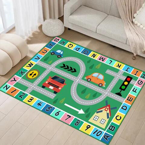 Rectangular Crystal Velvet Carpet for Kids