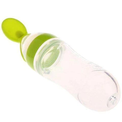 silicone baby nursing bottle green