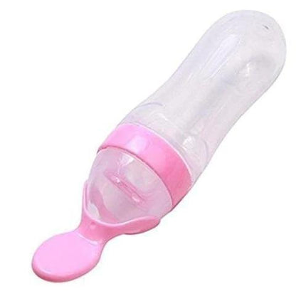 silicone baby nursing bottle pink