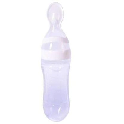 silicone baby nursing bottle white