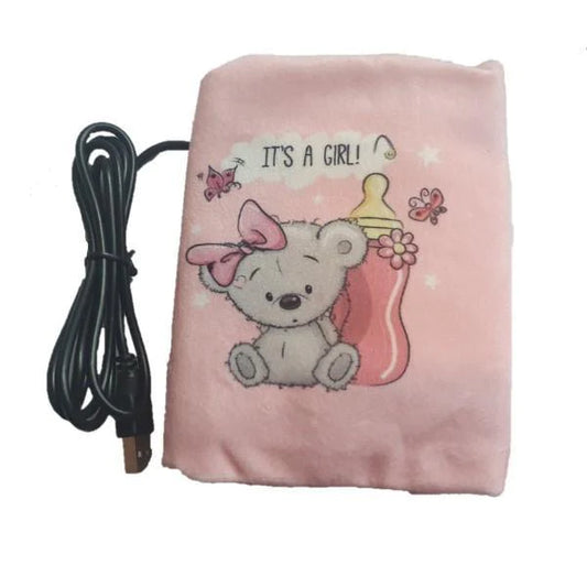 USB portable baby bottle warmer pink