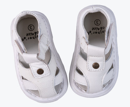 Baby White Leather Sandals