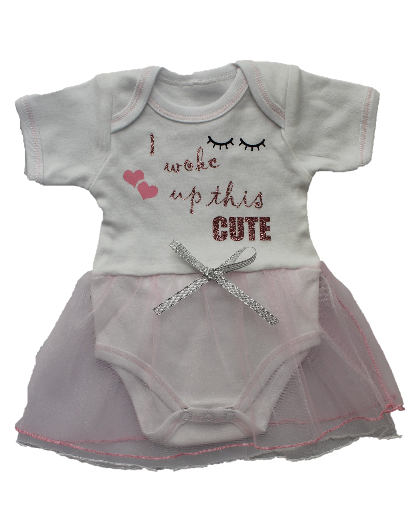 Baby Girls Babygro Tutu White